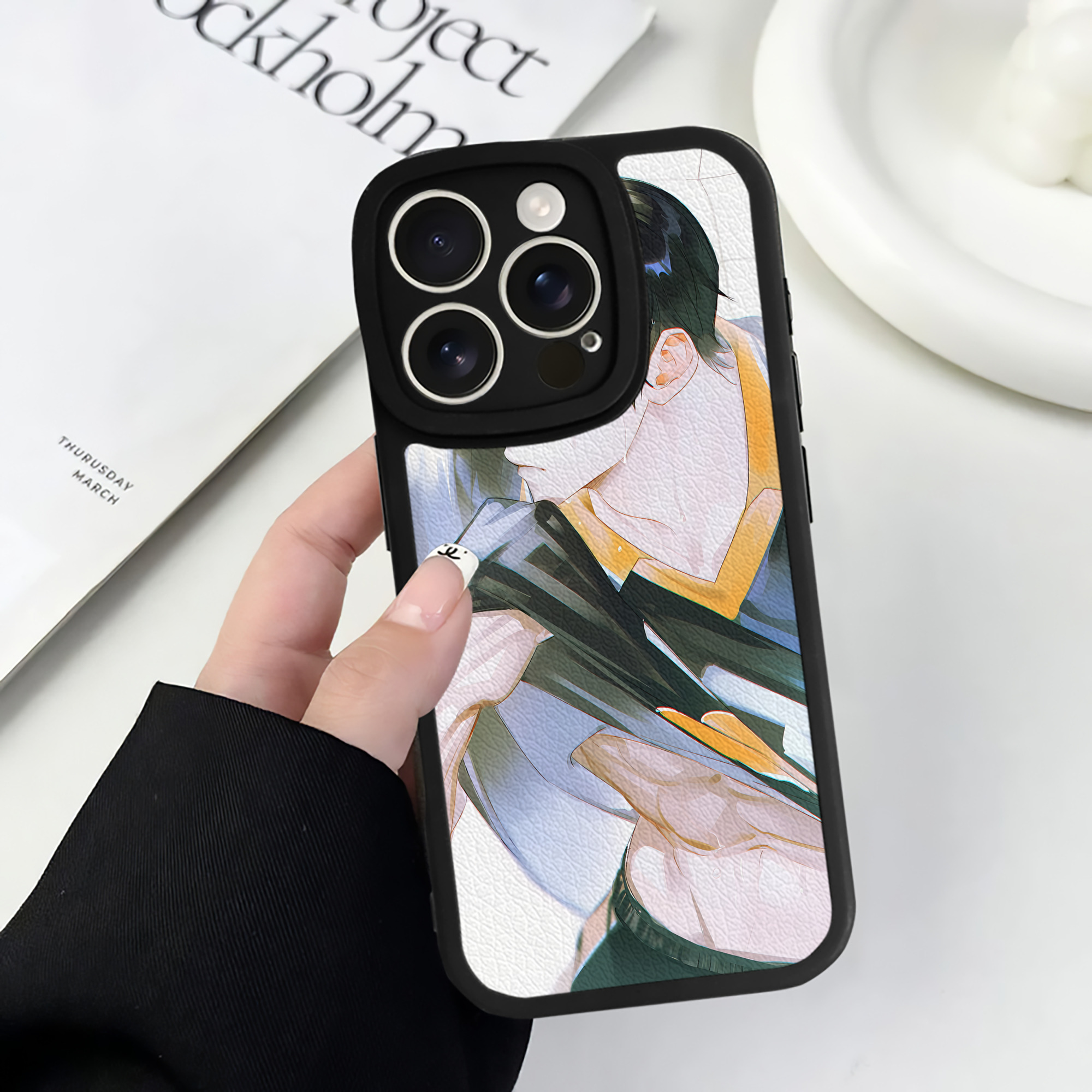 （画像用） ハイキュー!! Haikyu!! 【iPhone 16シリーズ対応】シリコンスマホケース（レザー調） 材質：シリコン